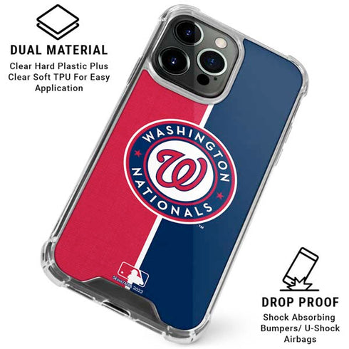 MLB Washington Nationals Split iPhone 16 Pro Clear Case